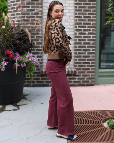 Bow Tie Leopard Cardigan