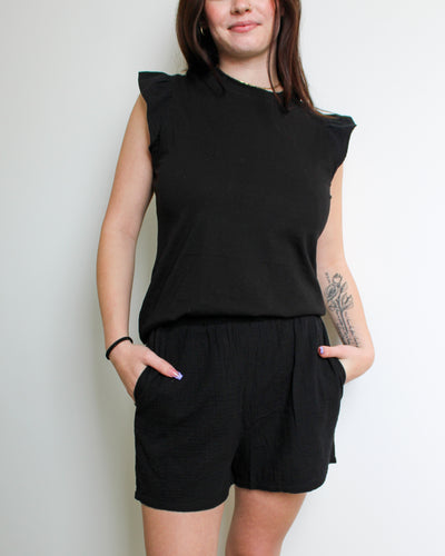 Arianne Bubble Flared Jersey Top