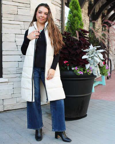Zip Front Quilted Vest