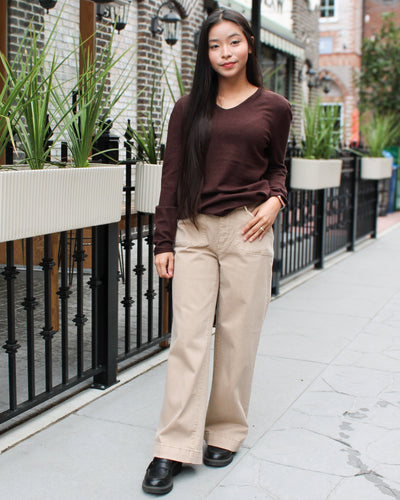 Basic Long Sleeve V-Neck Sweater