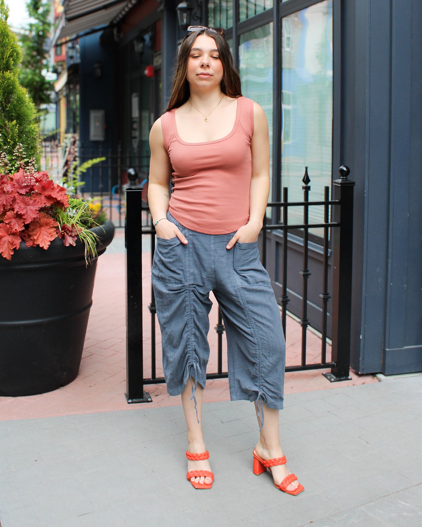 Gianna Ruched Gaucho Pants