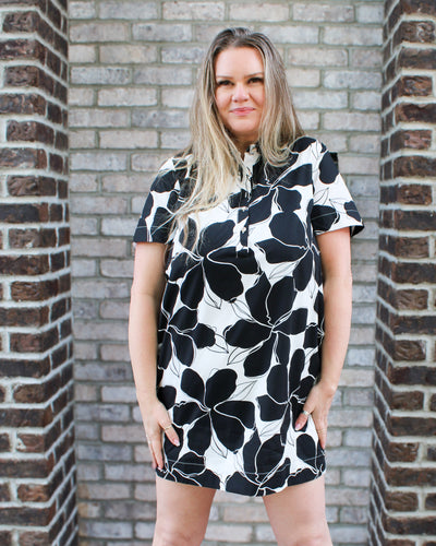 Button Up Collar Dress