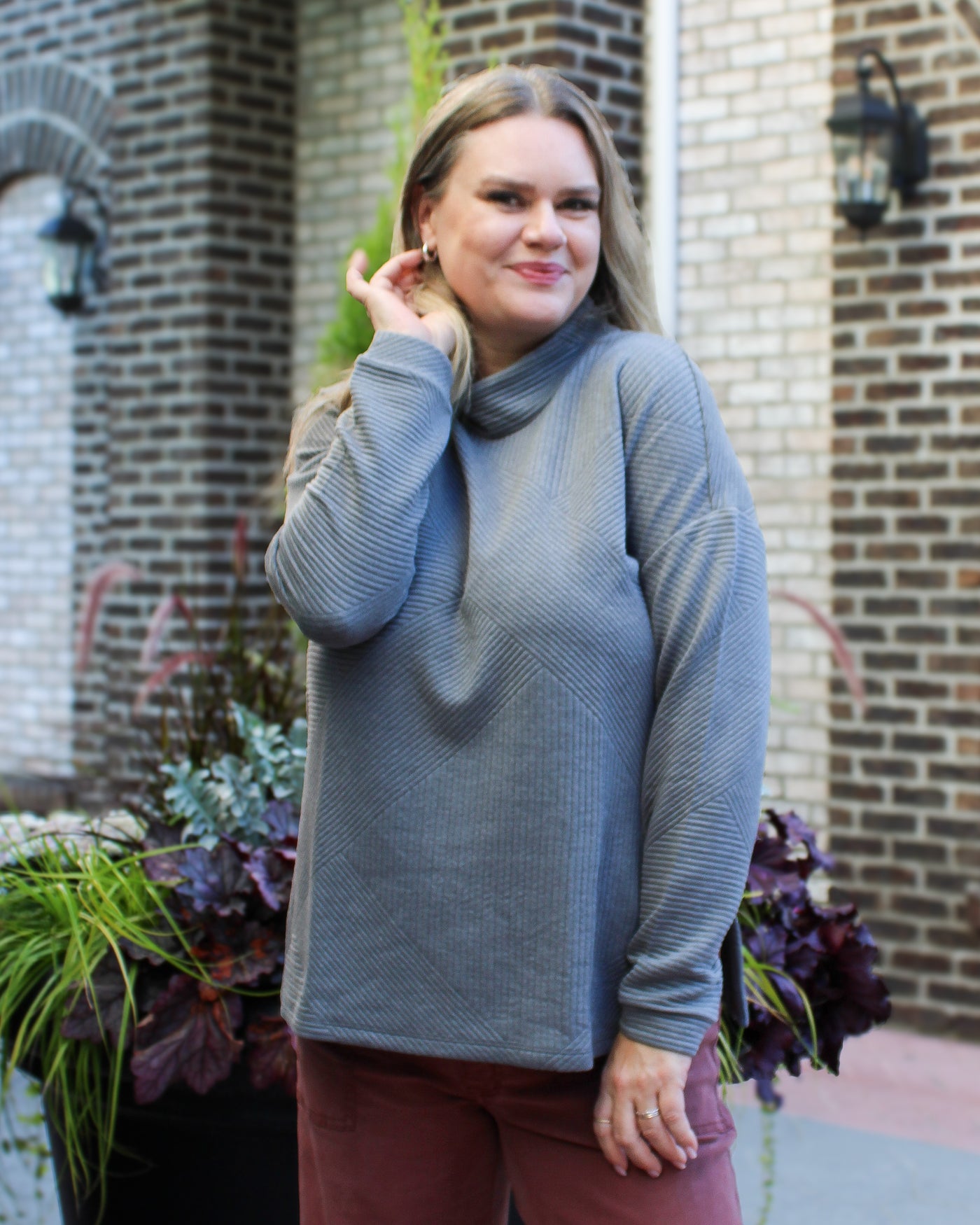 Quilted Tunic with Side Slits