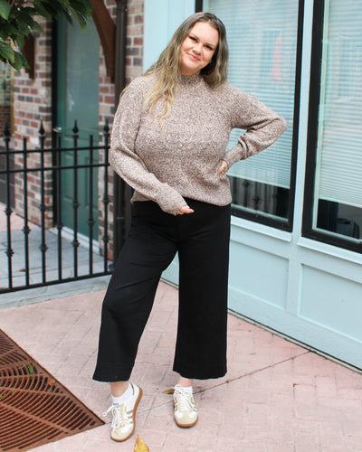 Mock Neck Long Sleeve Sweater