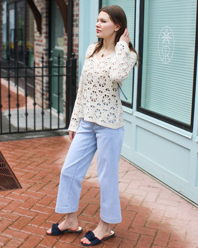 Crochet Bell Sleeve Sweater