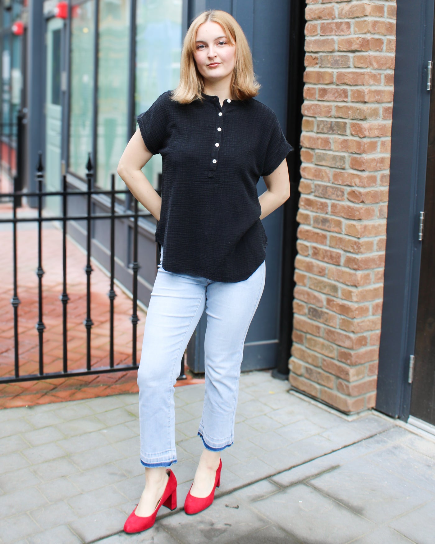 Cap Sleeve Soft Blouse