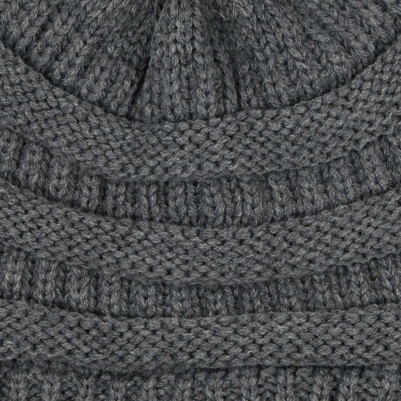 Cable Knit Pom Beanie