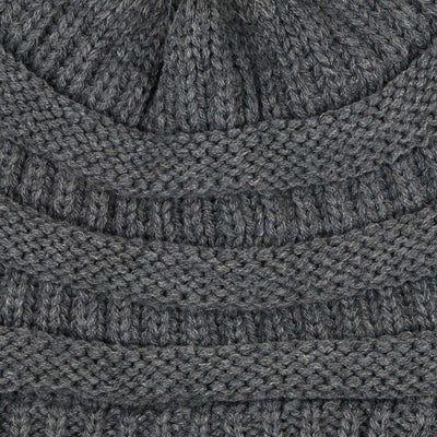 Cable Knit Pom Beanie