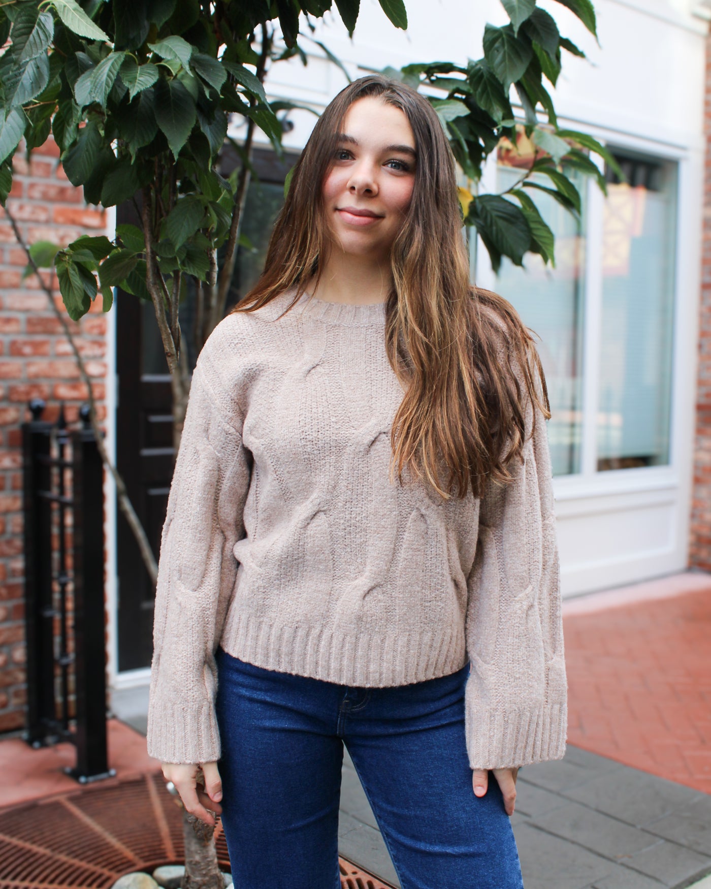 Loose Fit Cable Sweater