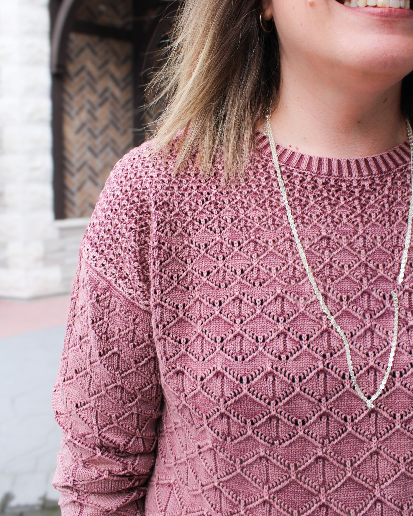 Cold Dye Pointelle Sweater