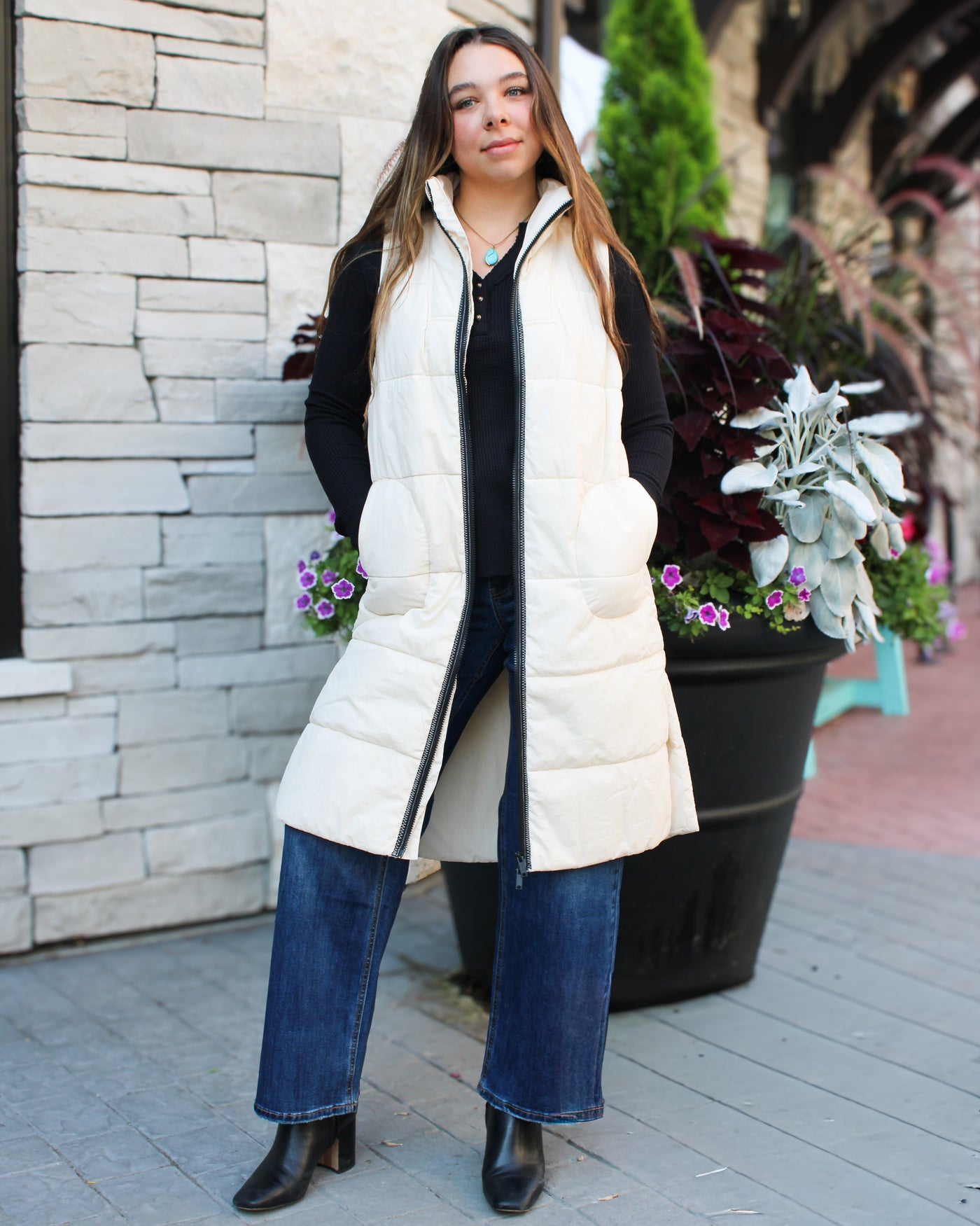 Zip Front Quilted Vest