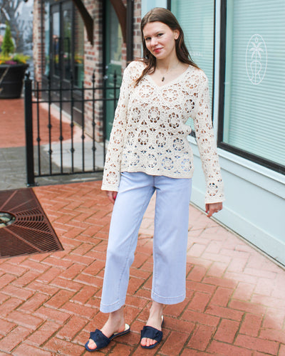 Crochet Bell Sleeve Sweater