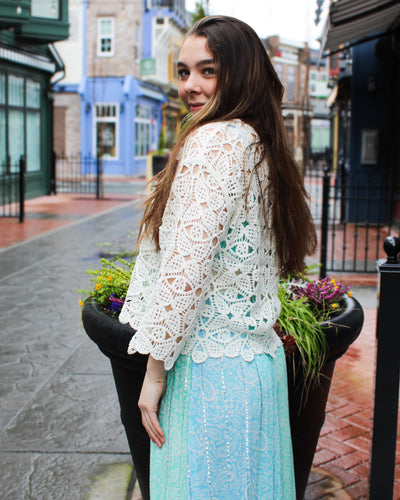 Crochet Boat Neck Top