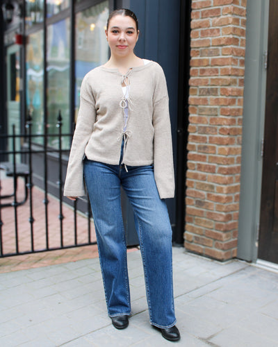 Reversible Tie Knit Sweater