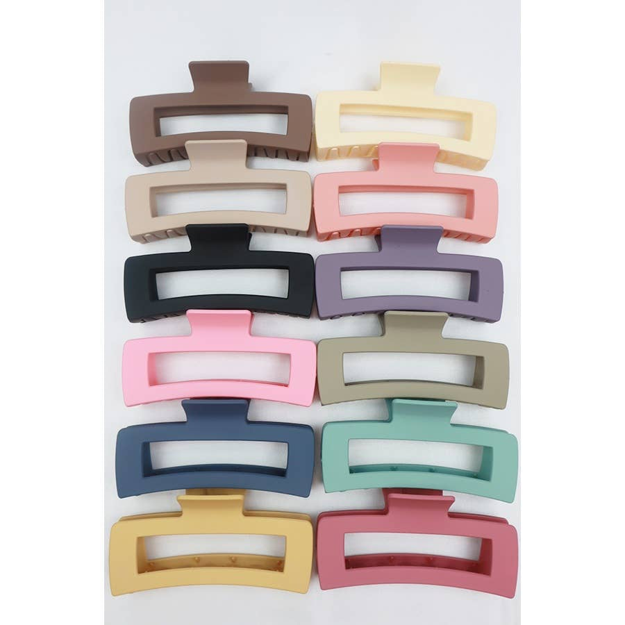 Jumbo Matte Rectangle Hair Claw