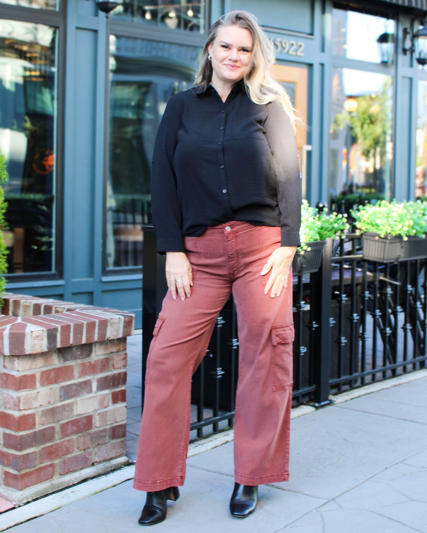 Button Up Tunic Blouse