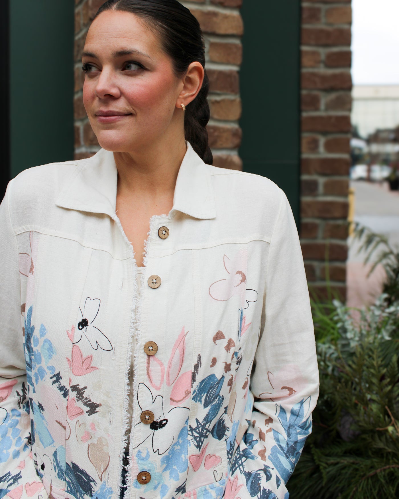 Printed Linen Jacket