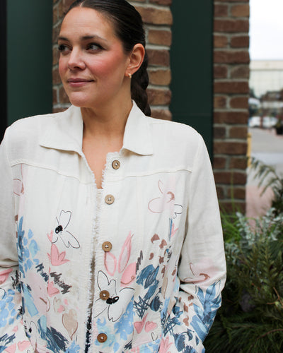 Printed Linen Jacket