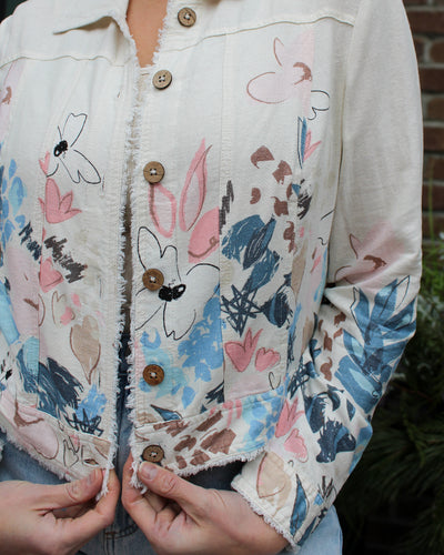 Printed Linen Jacket