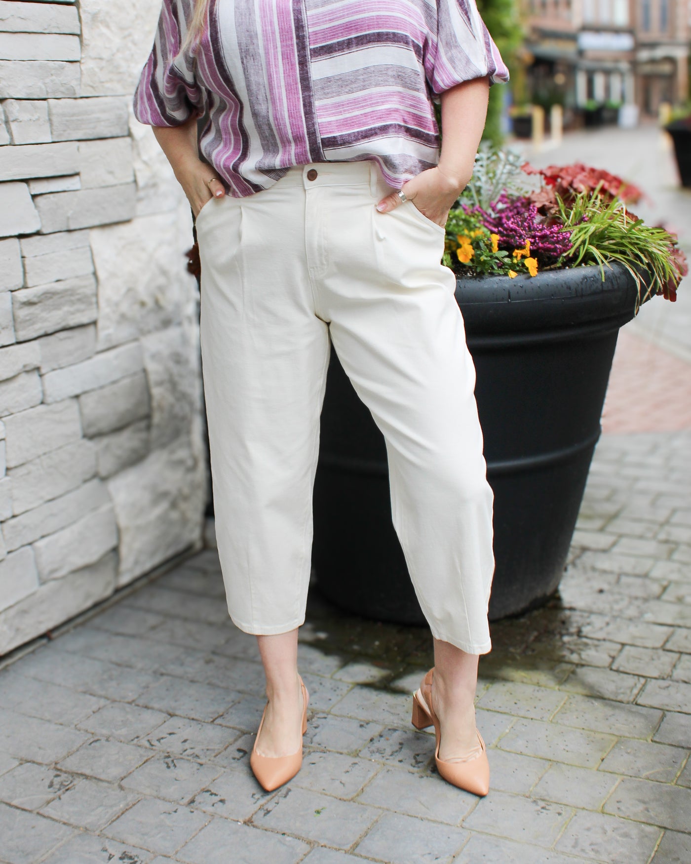 Audrey Cropped Barrel Jeans