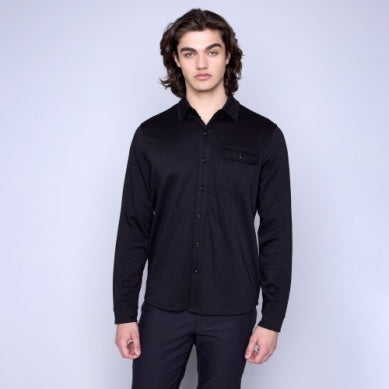 Knit Button-Up Shirt