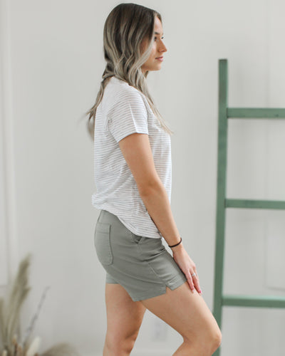 Pull On Shorts with Button Loops