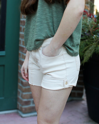 Audrey Girlfriend Roll-Up Shorts