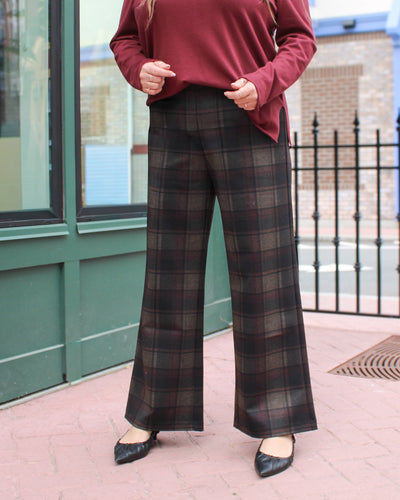 Printed Pull On Wide Leg Pant