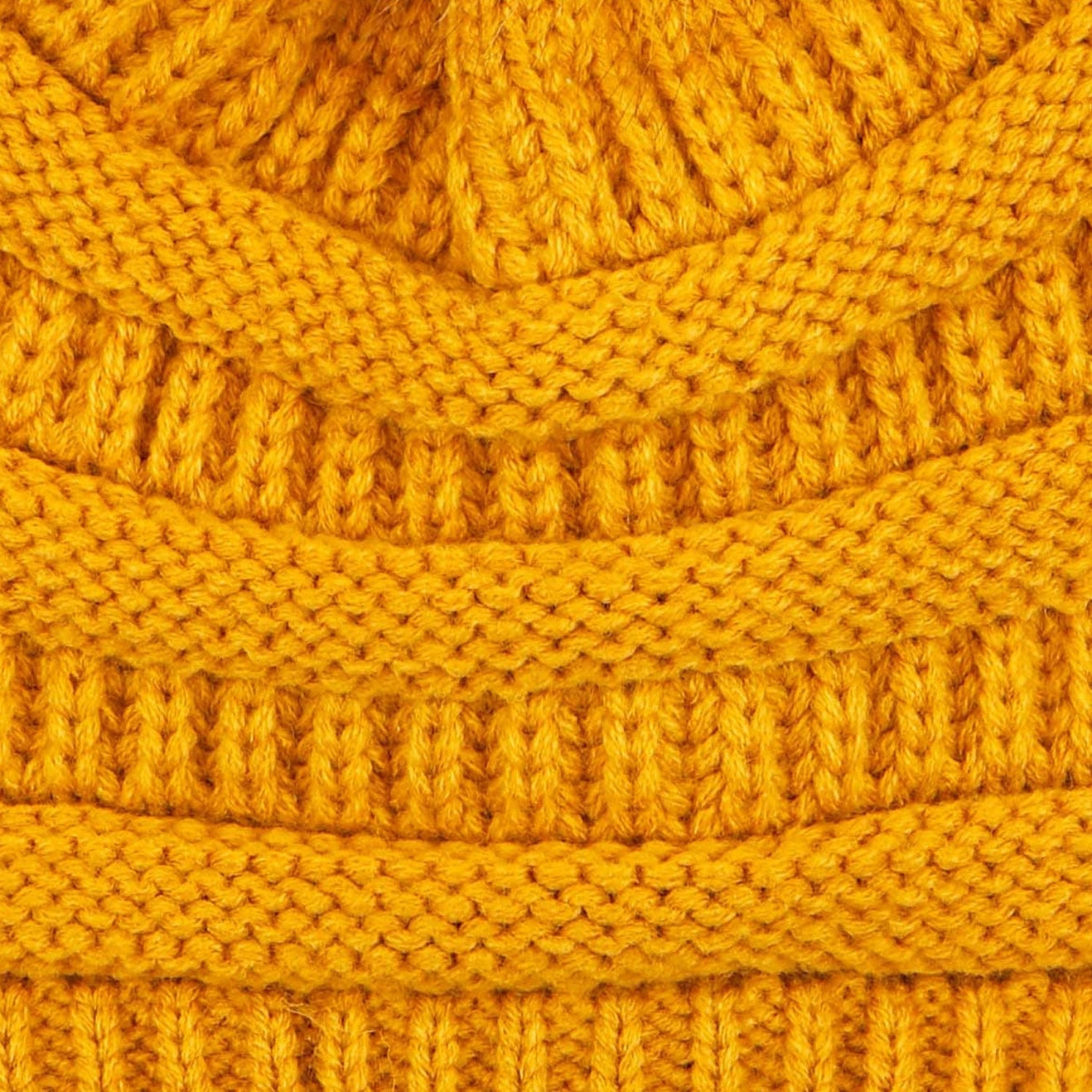 Cable Knit Pom Beanie