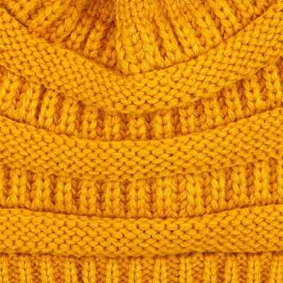 Cable Knit Pom Beanie