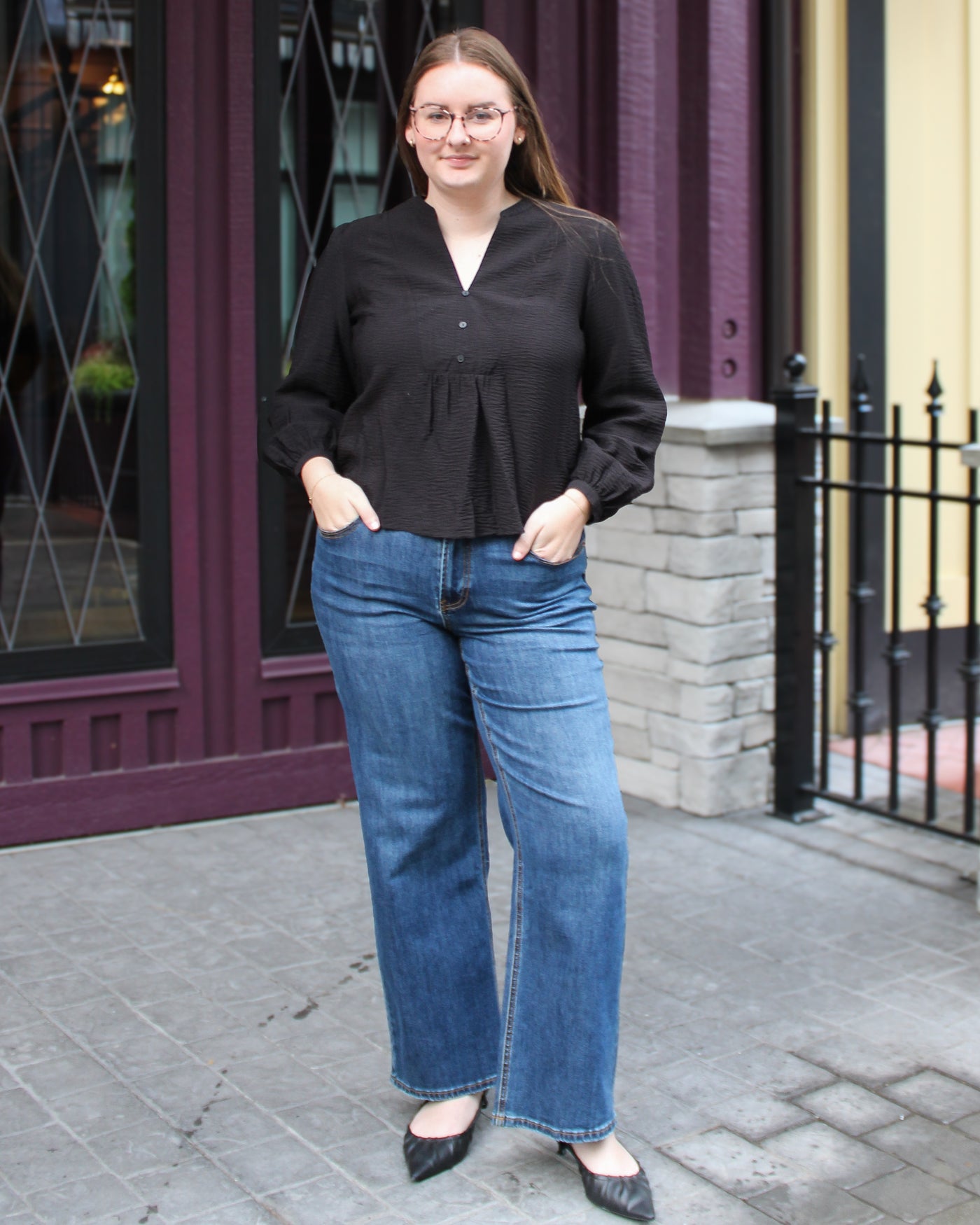 Placket Detail Blouse