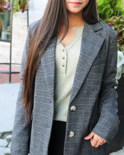 Roll Sleeve Lined Blazer