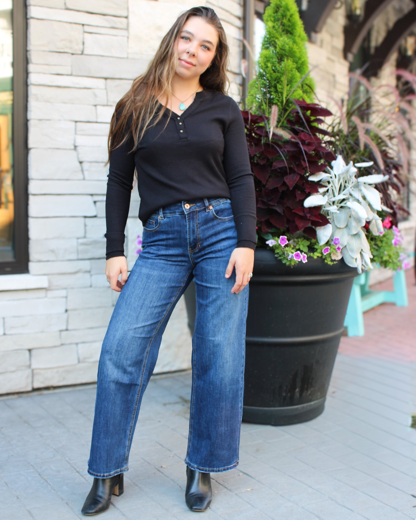 Henley Top with Buttons