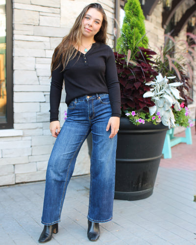 Henley Top with Buttons