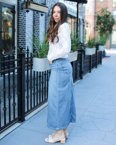Nothing Better Denim Maxi Skirt