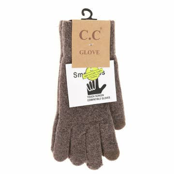 Ribbed Soft Yarn Smart Tip Gloves