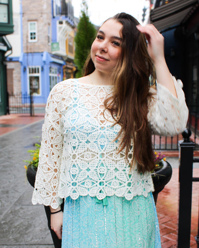 Crochet Boat Neck Top