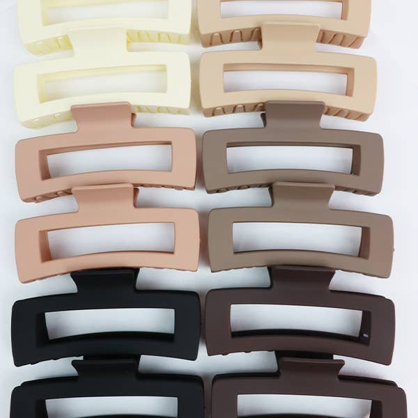 Neutral Jumbo Rectangle Hair Claw
