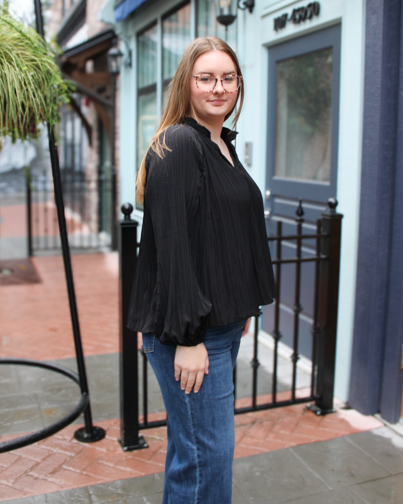 Ruffle Collar Blouse