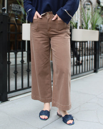 Truffle Cropped Twill Pant