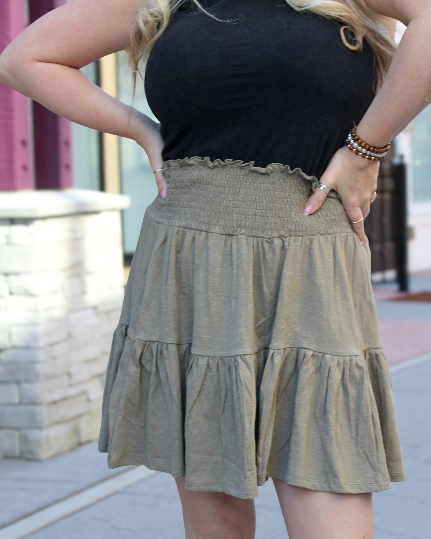 Tisha Ruched Skirt