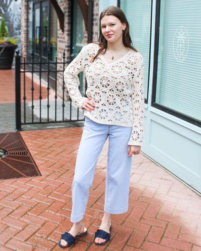 Crochet Bell Sleeve Sweater