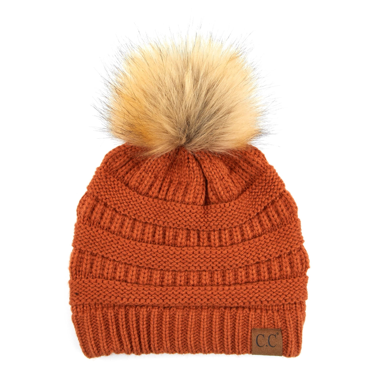 CC Tan Pom Beanie