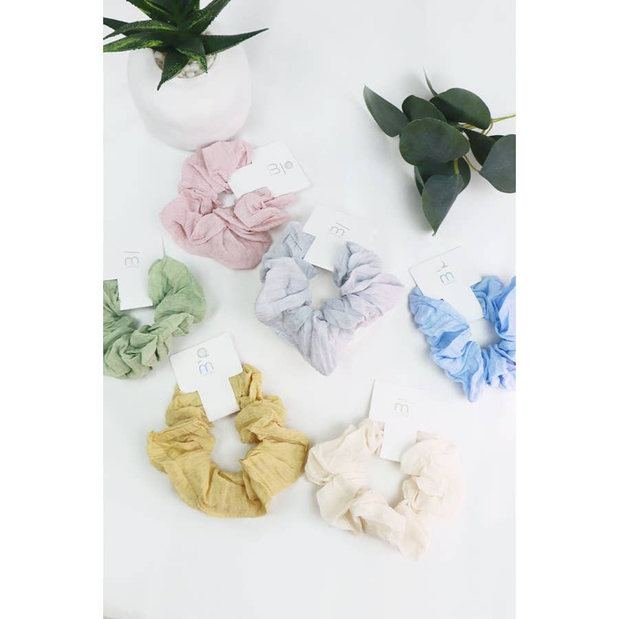 Wrinkled Cotton Scrunchie