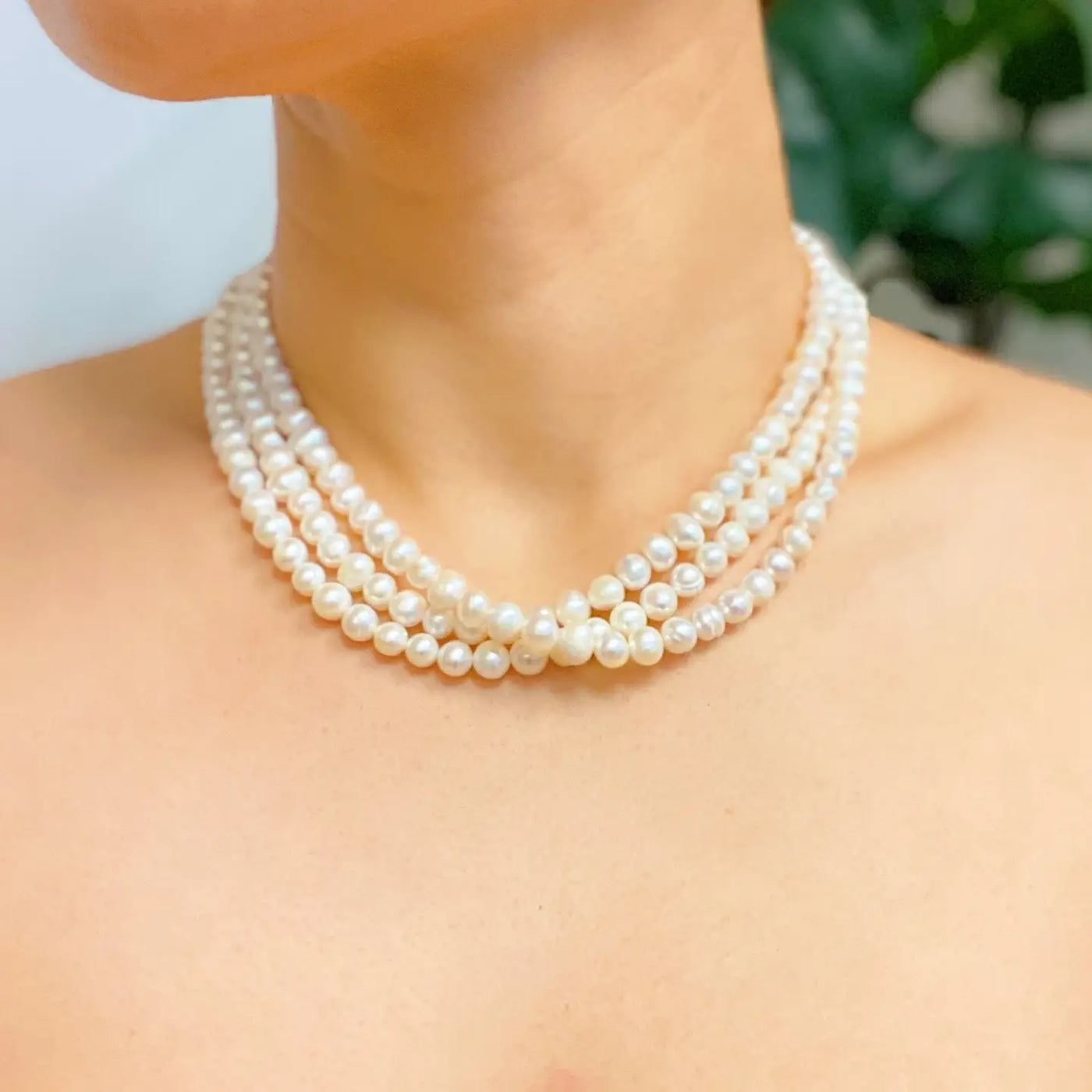 Freshwater Pearl 3 Strand Necklace