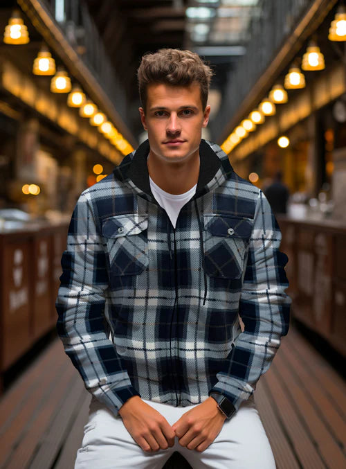 Mitch Polar Fleece Double-Sided Zip Up Overshirt