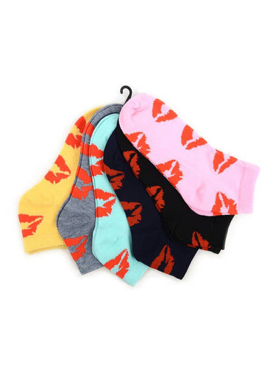 Women’s 6 Pack Ankle Graphic Socks