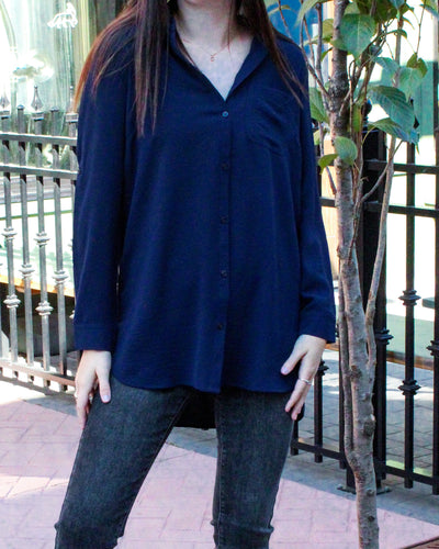 Button Up Tunic Blouse