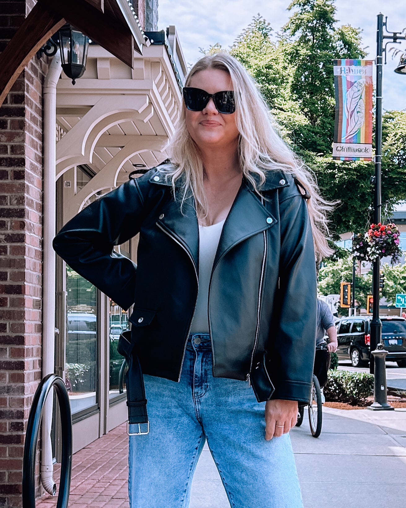 Paulina Oversized Biker Jacket