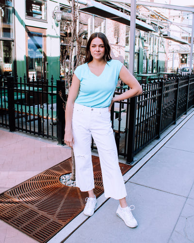 Audrey Distressed Ankle Pant